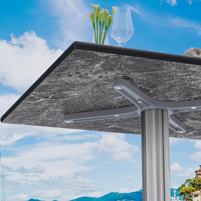 CPBL | HPL bistrobord | B:D:H 70 x 70 x 78 cm | Cappuccino marmor / aluminium | Ekstra vekt | Torget CPBL | HPL bistrobord | B:D:H 70 x 70 x 78 cm | Cappuccino marmor / aluminium | Ekstra vekt | Torget