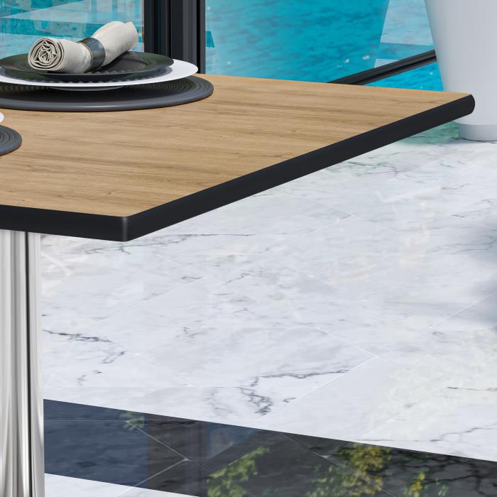 CPBL | HPL bistrobord | B:D:H 70 x 70 x 78 cm | Eik / aluminium | Ekstra vekt | Torget CPBL | HPL bistrobord | B:D:H 70 x 70 x 78 cm | Eik / aluminium | Ekstra vekt | Torget