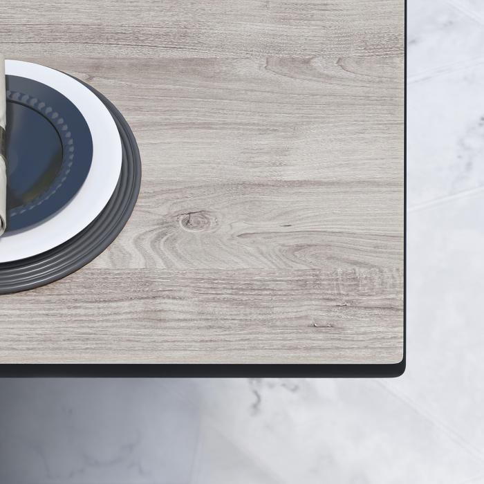 CPBL | HPL bistrobord | B:D:H 70 x 70 x 78 cm | Hvit eik / aluminium | Ekstra vekt | Torget CPBL | HPL bistrobord | B:D:H 70 x 70 x 78 cm | Hvit eik / aluminium | Ekstra vekt | Torget