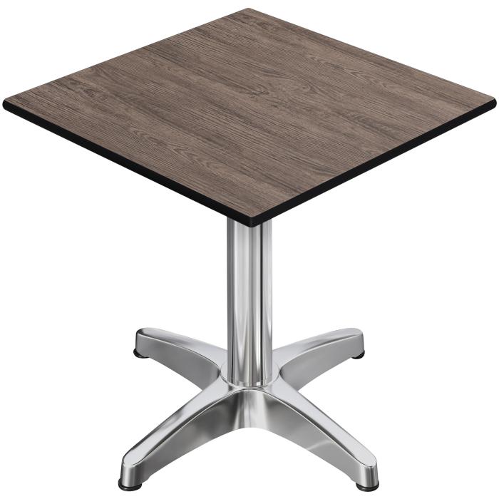 CPBL | HPL Bistrotisch | B:T:H 70 x 70 x 78 cm | Wenge / Aluminium | Zusatzgewicht | Quadratisch