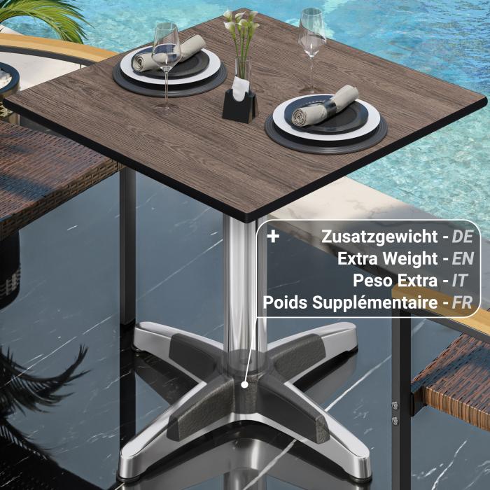 CPBL | HPL bistrobord | B:D:H 70 x 70 x 78 cm | Wenge / aluminium | Ekstra vekt | Torget CPBL | HPL bistrobord | B:D:H 70 x 70 x 78 cm | Wenge / aluminium | Ekstra vekt | Torget