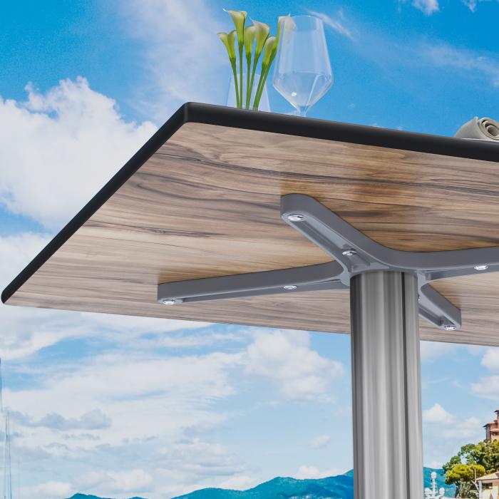 CPBL | HPL bistrobord | B:D:H 70 x 70 x 78 cm | Wenge / aluminium | Ekstra vekt | Torget CPBL | HPL bistrobord | B:D:H 70 x 70 x 78 cm | Wenge / aluminium | Ekstra vekt | Torget