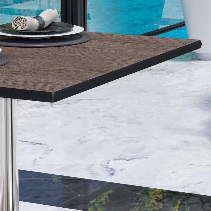 CPBL | HPL bistrobord | B:D:H 70 x 70 x 78 cm | Wenge / aluminium | Ekstra vekt | Torget CPBL | HPL bistrobord | B:D:H 70 x 70 x 78 cm | Wenge / aluminium | Ekstra vekt | Torget