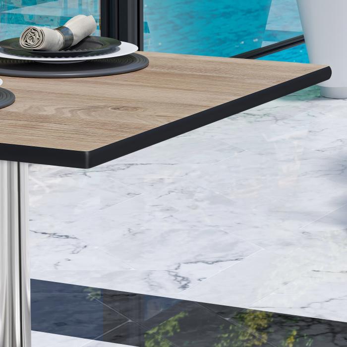 CPBL | HPL bistrobord | B:D:H 70 x 70 x 78 cm | Eik / aluminium | Ekstra vekt | Torget CPBL | HPL bistrobord | B:D:H 70 x 70 x 78 cm | Eik / aluminium | Ekstra vekt | Torget