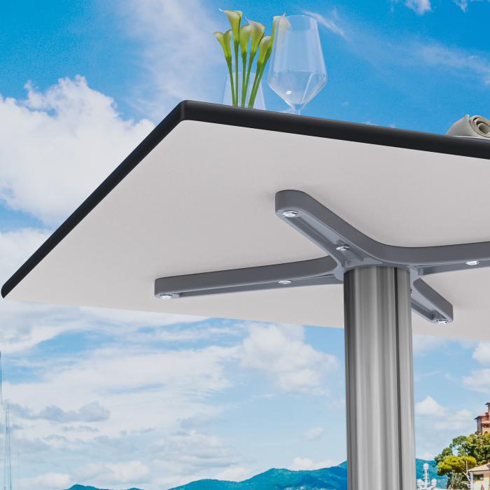 CPBL | HPL bistrobord | B:D:H 70 x 70 x 78 cm | Svart / aluminium | Ekstra vekt | Torget CPBL | HPL bistrobord | B:D:H 70 x 70 x 78 cm | Svart / aluminium | Ekstra vekt | Torget