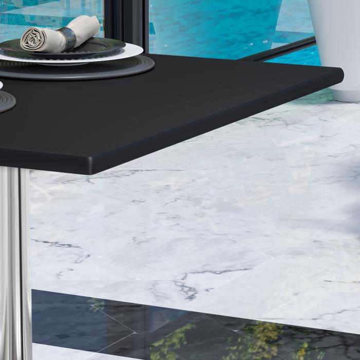 CPBL | HPL bistrobord | B:D:H 70 x 70 x 78 cm | Svart / aluminium | Ekstra vekt | Torget CPBL | HPL bistrobord | B:D:H 70 x 70 x 78 cm | Svart / aluminium | Ekstra vekt | Torget