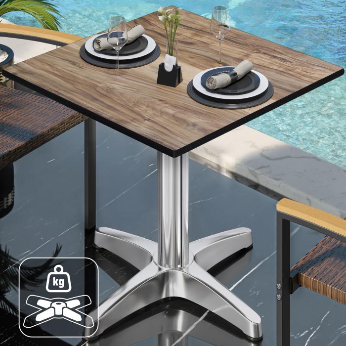 CPBL | HPL bistrobord | B:D:H 70 x 70 x 78 cm | Sheesham / Aluminium | Ekstra vekt | Torget CPBL | HPL bistrobord | B:D:H 70 x 70 x 78 cm | Sheesham / Aluminium | Ekstra vekt | Torget