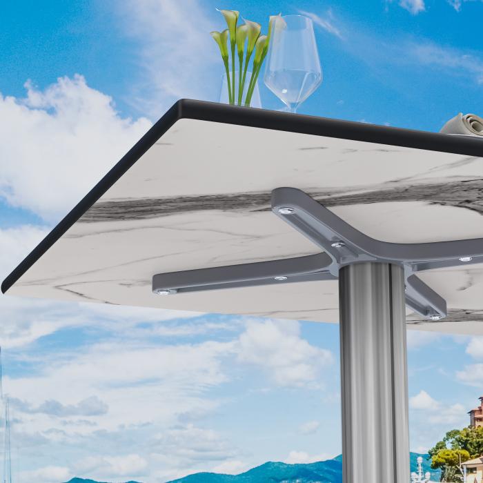 CPBL | HPL bistrobord | B:D:H 70 x 70 x 78 cm | Svart marmor / aluminium | Ekstra vekt | Torget CPBL | HPL bistrobord | B:D:H 70 x 70 x 78 cm | Svart marmor / aluminium | Ekstra vekt | Torget