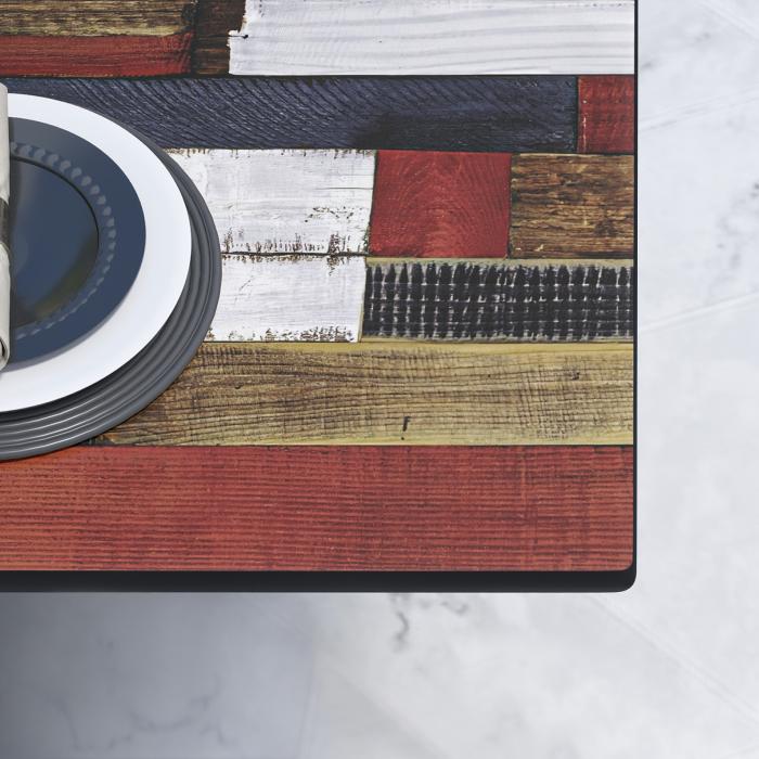 CPBL | HPL bistrobord | B:D:H 70 x 70 x 78 cm | Vintage Fargerike / Aluminium | Ekstra vekt | Torget