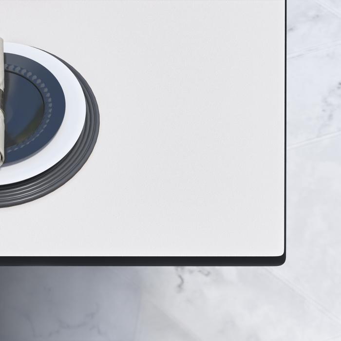 CPBL | HPL bistrobord | B:D:H 70 x 70 x 78 cm | Hvit / aluminium | Ekstra vekt | Torget CPBL | HPL bistrobord | B:D:H 70 x 70 x 78 cm | Hvit / aluminium | Ekstra vekt | Torget