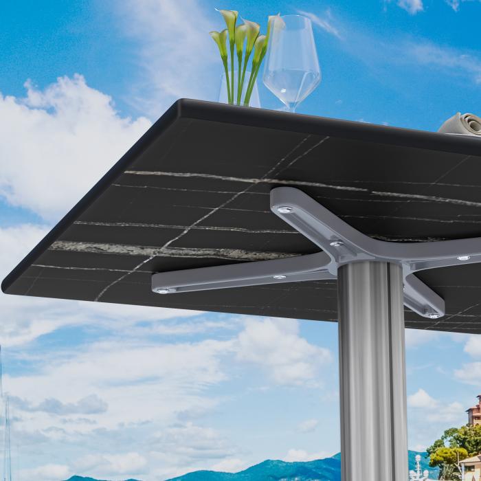 CPBL | HPL bistrobord | B:D:H 70 x 70 x 78 cm | Hvit marmor / aluminium | Ekstra vekt | Torget CPBL | HPL bistrobord | B:D:H 70 x 70 x 78 cm | Hvit marmor / aluminium | Ekstra vekt | Torget