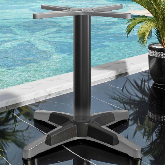 CPBL | HPL bistrobord | B:D:H 70 x 70 x 78 cm | Hvit marmor / aluminium svart | Ekstra vekt | Torget CPBL | HPL bistrobord | B:D:H 70 x 70 x 78 cm | Hvit marmor / aluminium svart | Ekstra vekt | Torget