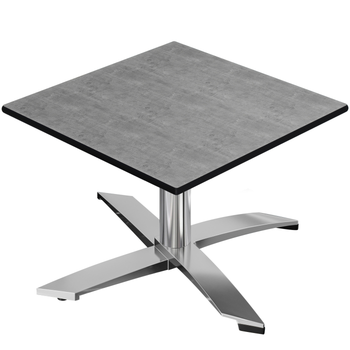 CPTG | Bistro lounge table | W:D:H 70 x 70 x 39 cm | concrete / aluminium | folding/ additional weight