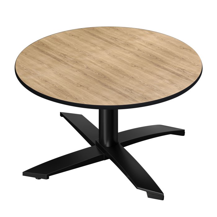 CPTG | Bistro loungetafel | Ø:H 60 x 39 cm | eiken / aluminium zwart | inklapbaar / extra gewicht