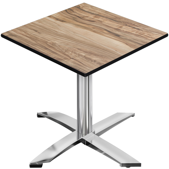 CPTG | Bistro Tisch | B:T:H 60 x 60 x 76 cm | Sheesham / Aluminium | Klappbar/ Zusatzgewicht