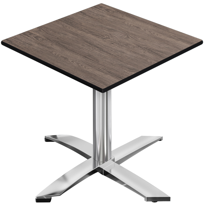 CPTG | Bistro Tisch | B:T:H 70 x 70 x 76 cm | Light Wenge / Aluminium | Klappbar/ Zusatzgewicht