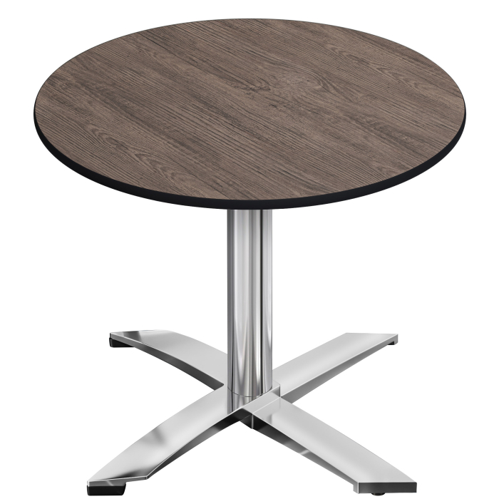 CPTG | Bistro Tisch | Ø:H 60 x 76 cm | Light Wenge / Aluminium | Klappbar/ Zusatzgewicht