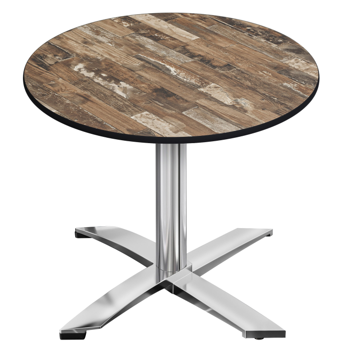 CPTG | Bistro Tisch | Ø:H 70 x 76 cm | Vintage Old / Aluminium | Klappbar/ Zusatzgewicht