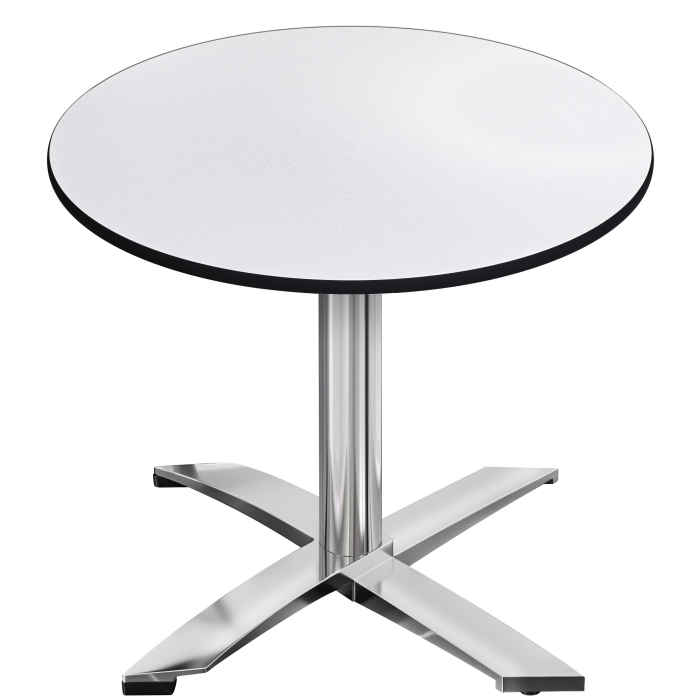 CPTG | Bistro Tisch | Ø:H 70 x 76 cm | Weiß / Aluminium | Klappbar/ Zusatzgewicht