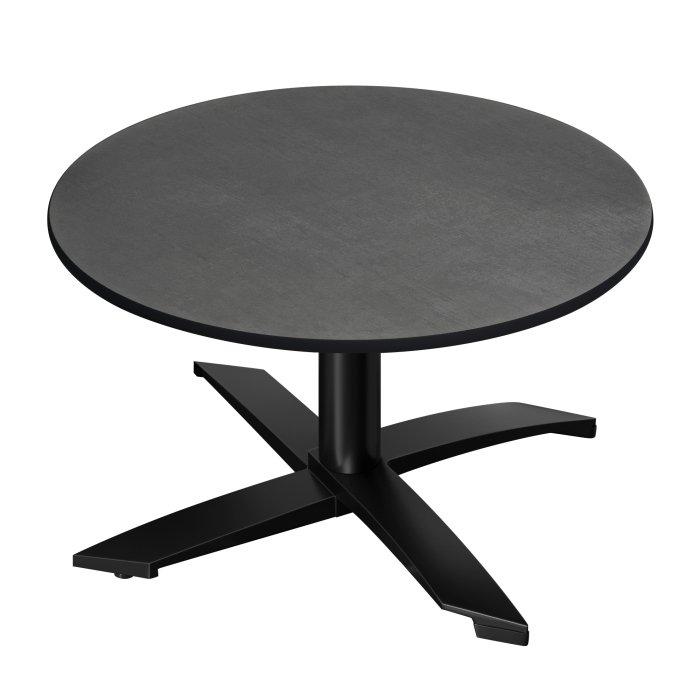 CPTG | Bistro Loungetisch | Ø:H 60 x 39 cm | Anthrazit / Aluminium Schwarz | Klappbar/ Zusatzgewicht