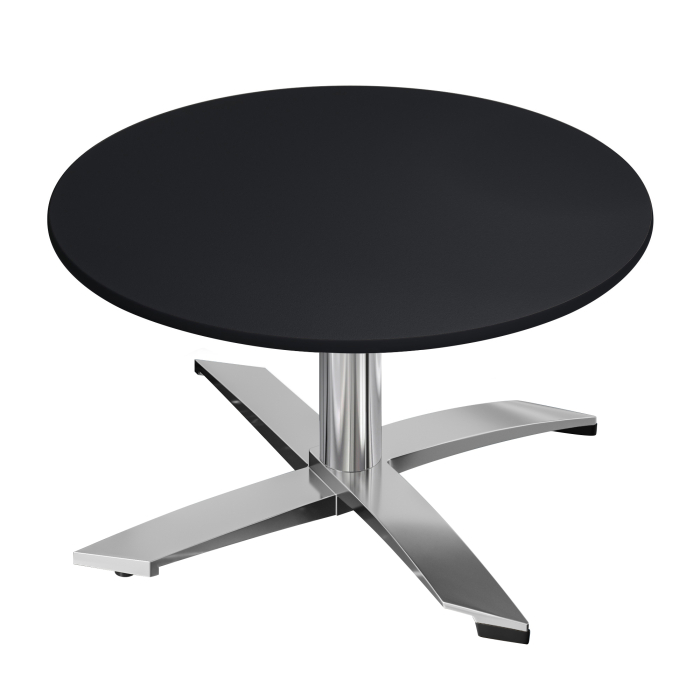 CPTG | Bistro Loungetisch | Ø:H 70 x 39 cm | Schwarz / Aluminium | Klappbar/ Zusatzgewicht