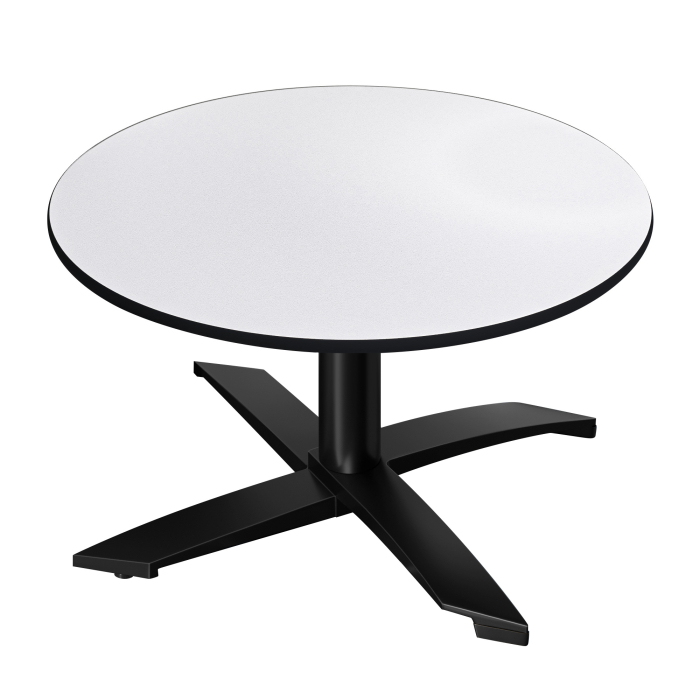 CPTG | Bistro Loungetisch | Ø:H 60 x 39 cm | Weiß / Aluminium Schwarz | Klappbar/ Zusatzgewicht