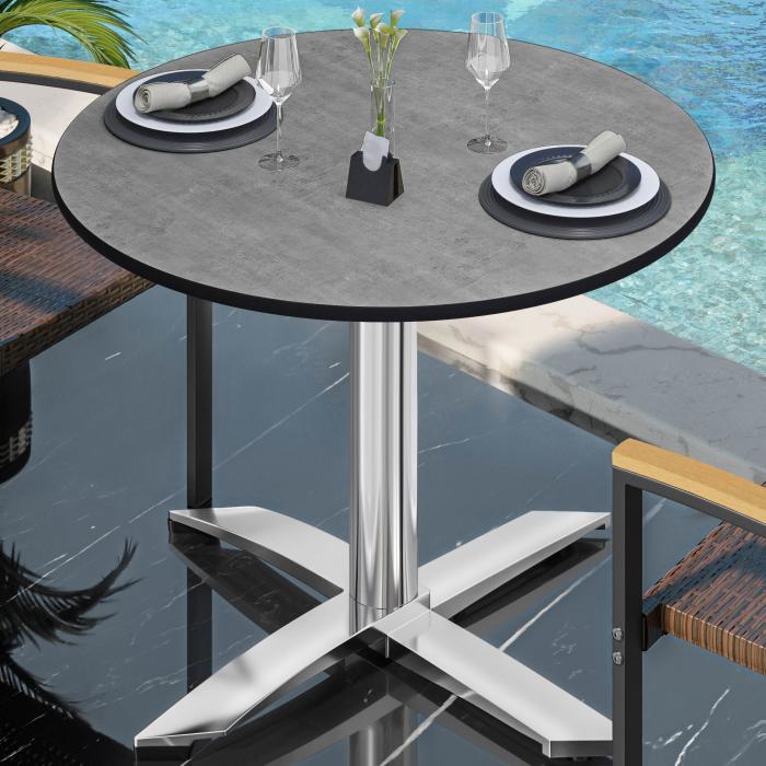 CPTG | Bistrobord | Ø:H 70 x 75 cm | Betong / aluminium | Ekstra vekt