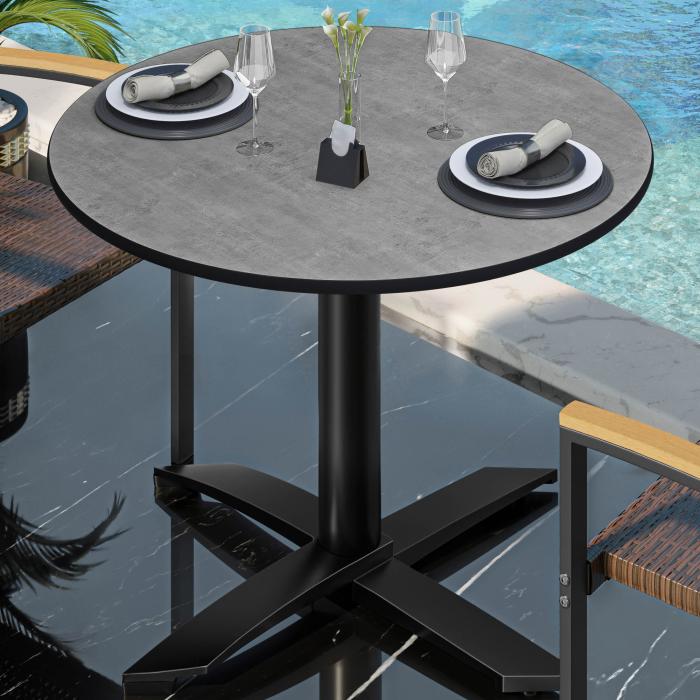 CPTG | Bistrobord | Ø:H 70 x 75 cm | Betong / Aluminium Svart | Sammenleggbar/tilleggsvekt CPTG | Bistrobord | Ø:H 70 x 75 cm | Betong / Aluminium Svart | Sammenleggbar/tilleggsvekt