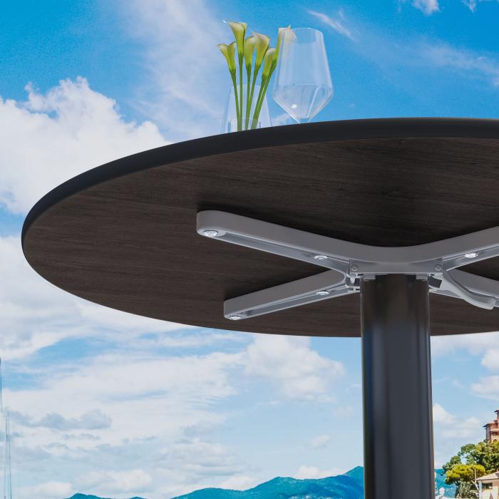 CPTG | Bistrobord | Ø:H 70 x 75 cm | Eik / Aluminium Svart | Sammenleggbar/tilleggsvekt CPTG | Bistrobord | Ø:H 70 x 75 cm | Eik / Aluminium Svart | Sammenleggbar/tilleggsvekt