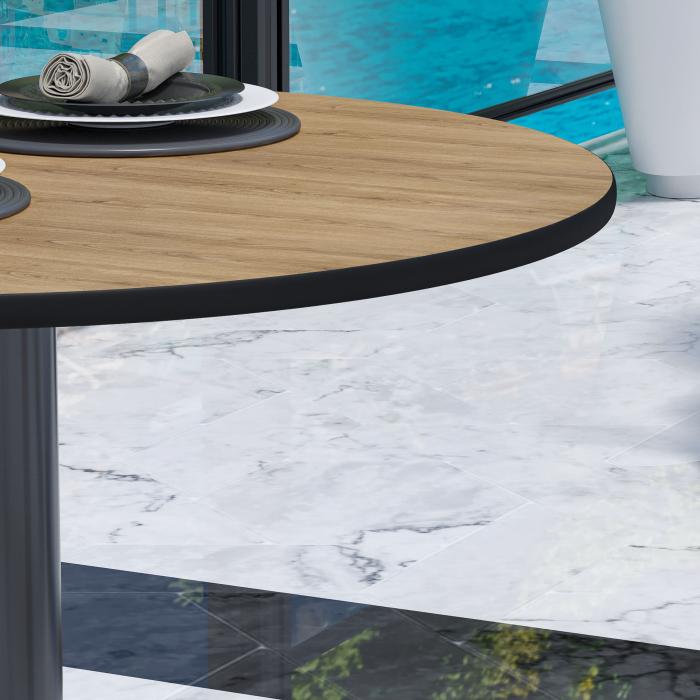 CPTG | Bistrobord | Ø:H 70 x 75 cm | Eik / Aluminium Svart | Sammenleggbar/tilleggsvekt CPTG | Bistrobord | Ø:H 70 x 75 cm | Eik / Aluminium Svart | Sammenleggbar/tilleggsvekt