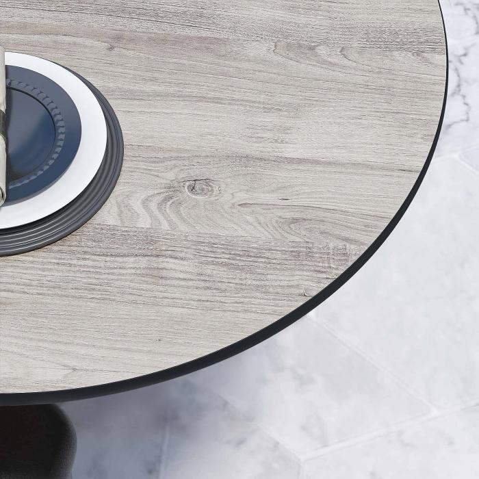 CPTG | Bistrobord | Ø:H 70 x 75 cm | Eik Hvit / Aluminium Svart | Sammenleggbar/tilleggsvekt