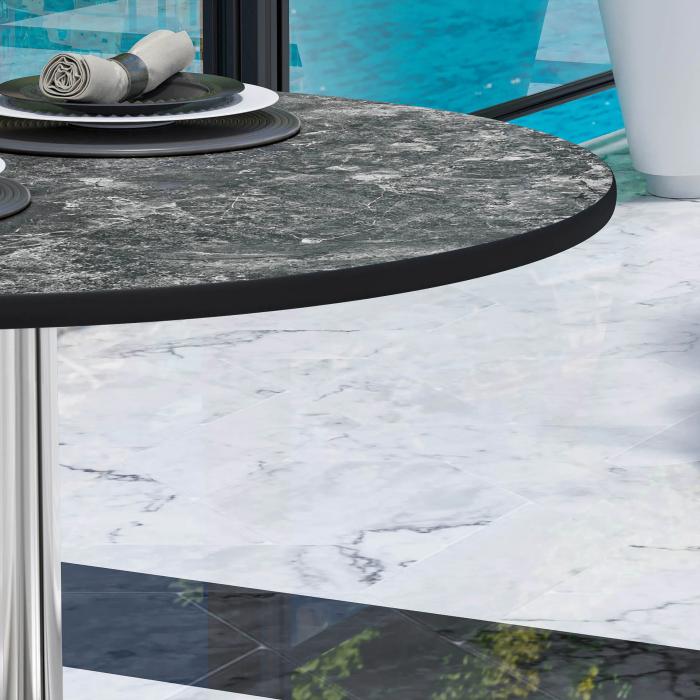 CPTG | Bistrobord | Ø:H 70 x 75 cm | Stein / aluminium | Sammenleggbar/tilleggsvekt CPTG | Bistrobord | Ø:H 70 x 75 cm | Stein / aluminium | Sammenleggbar/tilleggsvekt