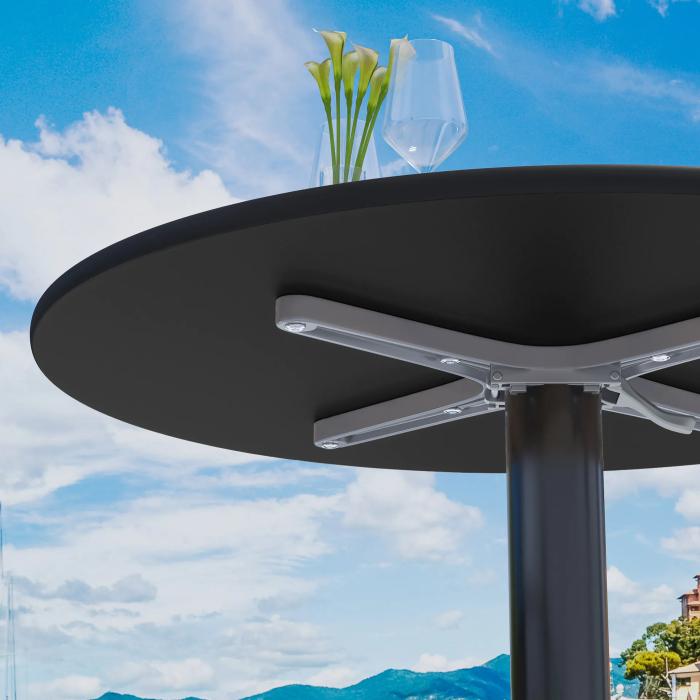 CPTG | Bistrobord | Ø:H 70 x 75 cm | Hvit / Aluminium Svart | Sammenleggbar/tilleggsvekt CPTG | Bistrobord | Ø:H 70 x 75 cm | Hvit / Aluminium Svart | Sammenleggbar/tilleggsvekt