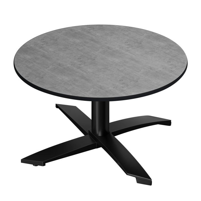 CPTG | Bistro Loungetisch | Ø:H 60 x 39 cm | Beton / Aluminium Schwarz | Zusatzgewicht