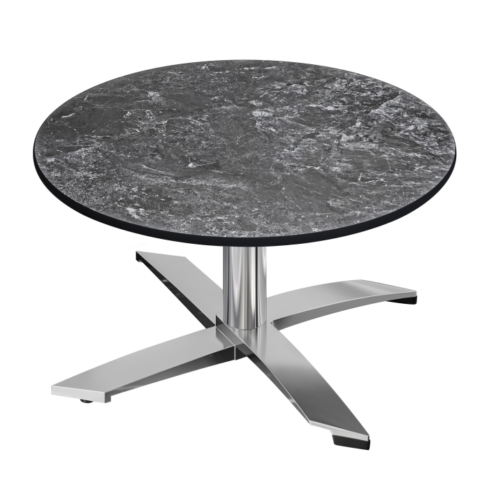 CPTG | Bistro Loungetisch | Ø:H 70 x 39 cm | Felsen / Aluminium | Zusatzgewicht