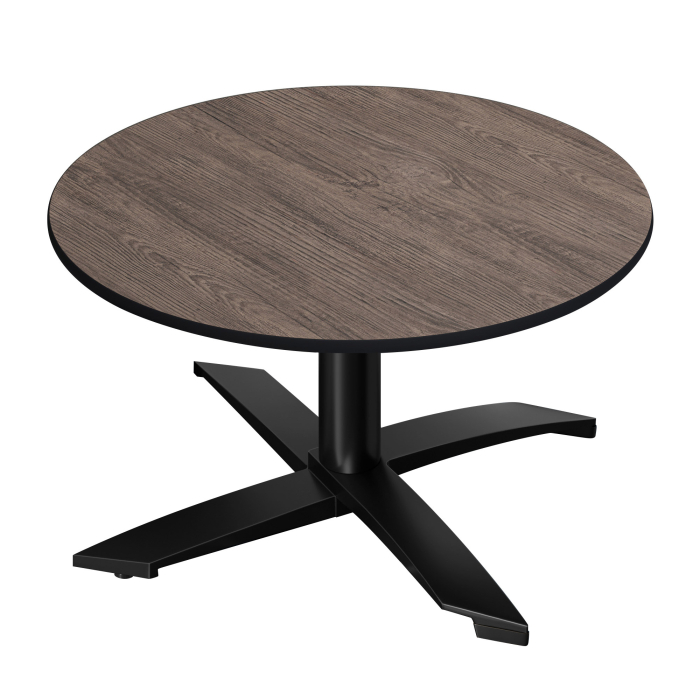 CPTG | Bistro Loungetisch | Ø:H 60 x 39 cm | Light Wenge / Aluminium Schwarz | Zusatzgewicht
