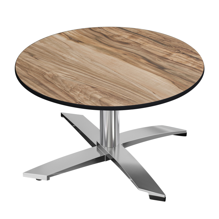CPTG | Bistro Loungetisch | Ø:H 70 x 39 cm | Sheesham / Aluminium | Zusatzgewicht