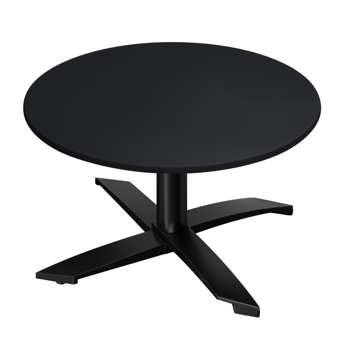 CPTG | Bistro Loungetisch | Ø:H 60 x 39 cm | Schwarz / Aluminium Schwarz | Zusatzgewicht