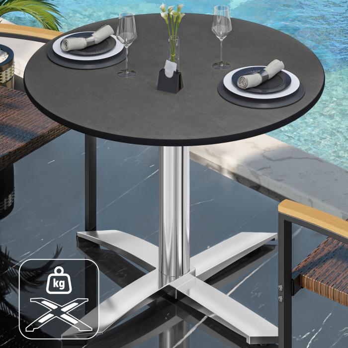 CPTG | Bistrobord | Ø:H 70 x 75 cm | Antrasitt / aluminium | Ekstra vekt