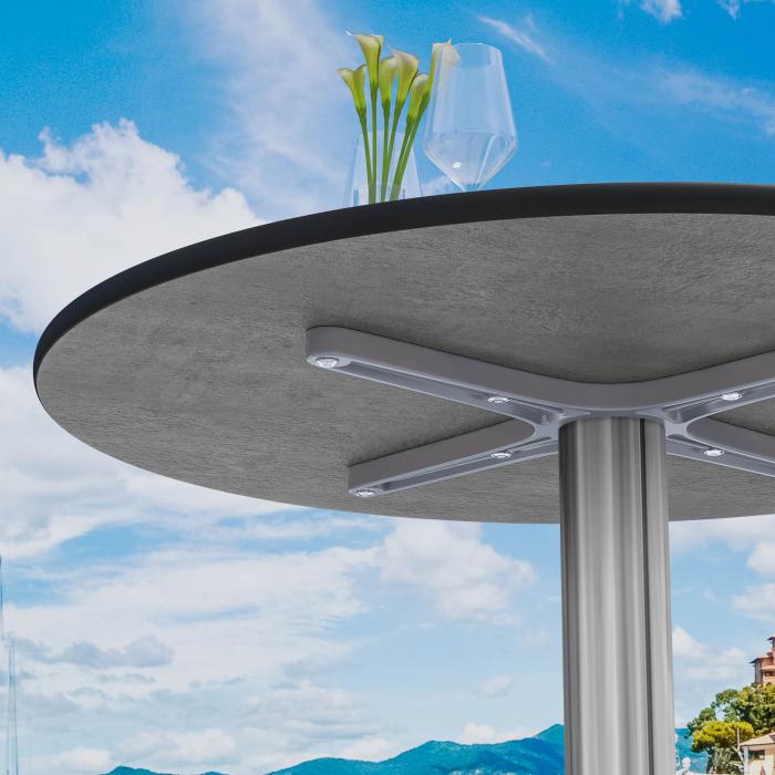 CPTG | Bistrobord | Ø:H 70 x 75 cm | Antrasitt / aluminium | Ekstra vekt