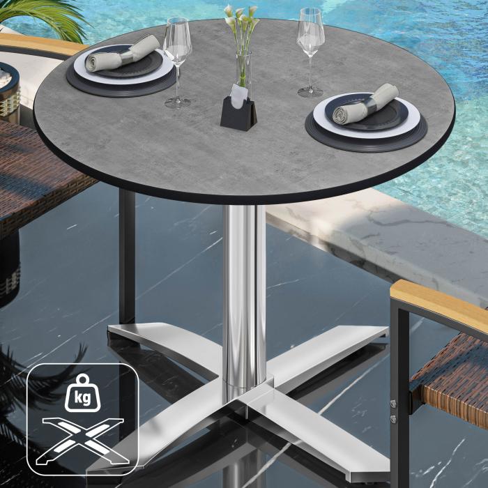 CPTG | Bistrobord | Ø:H 70 x 75 cm | Betong / aluminium | Ekstra vekt