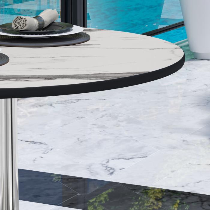 CPTG | Bistrobord | Ø:H 60 x 75 cm | Hvit marmor / aluminium | Ekstra vekt CPTG | Bistrobord | Ø:H 60 x 75 cm | Hvit marmor / aluminium | Ekstra vekt