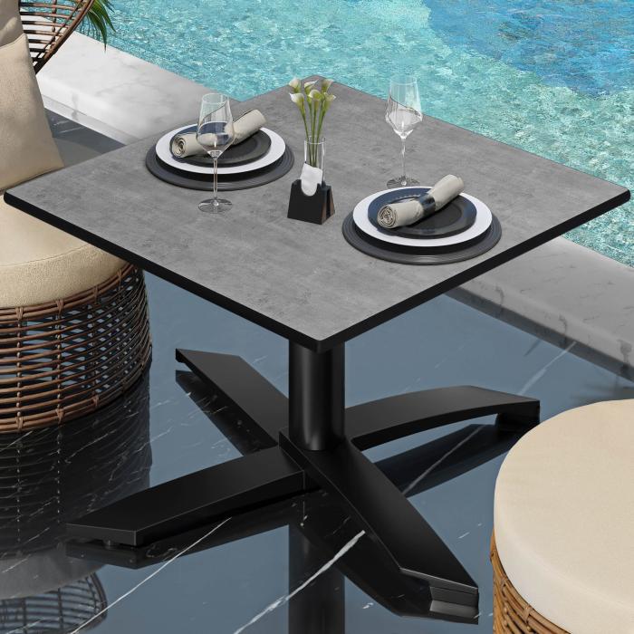 CPTG | Bistro lounge table | W:D:H 60 x 60 x 39 cm | concrete / aluminium black | additional weight CPTG | Bistro lounge table | W:D:H 60 x 60 x 39 cm | concrete / aluminium black | additional weight