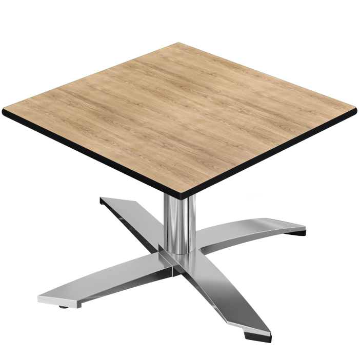 CPTG | Bistro Loungetisch | B:T:H 70 x 70 x 39 cm | Eiche / Aluminium | Klappbar/ Zusatzgewicht