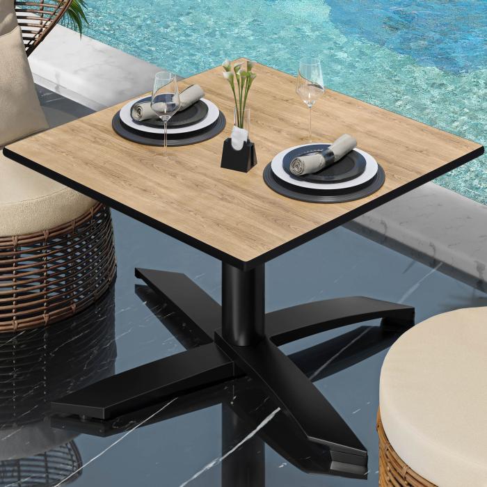 CPTG | Bistro-loungebord | B:D:H 60 x 60 x 39 cm | eg / aluminium sort | ekstra vægt CPTG | Bistro-loungebord | B:D:H 60 x 60 x 39 cm | eg / aluminium sort | ekstra vægt