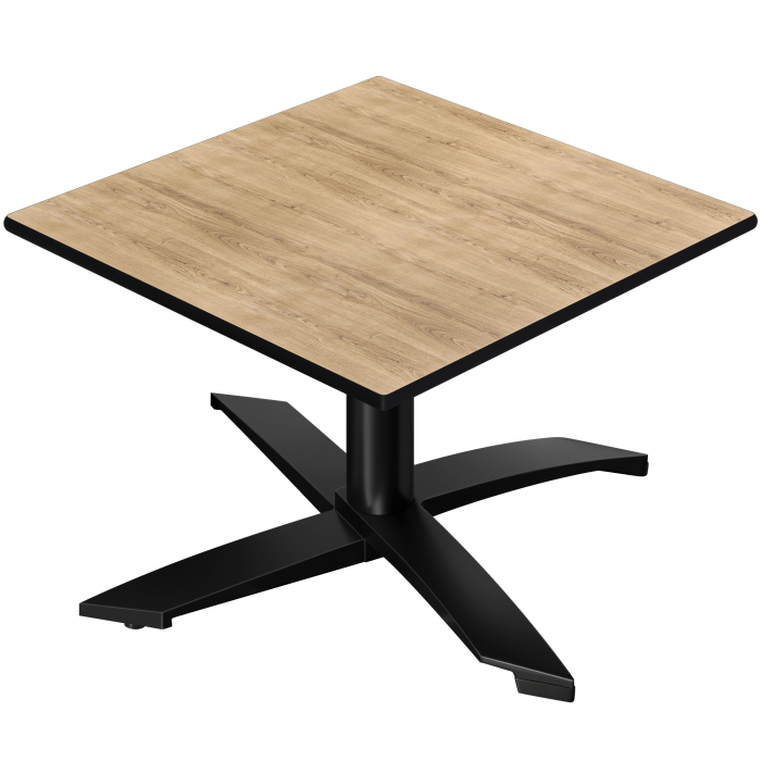 CPTG | Bistro Loungetisch | B:T:H 60 x 60 x 39 cm | Eiche / Aluminium Schwarz | Klappbar/ Zusatzgewicht
