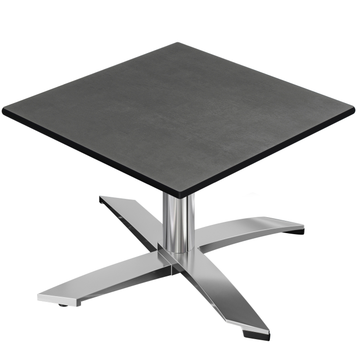 CPTG | Bistro Loungetisch | B:T:H 70 x 70 x 39 cm | Anthrazit / Aluminium | Zusatzgewicht