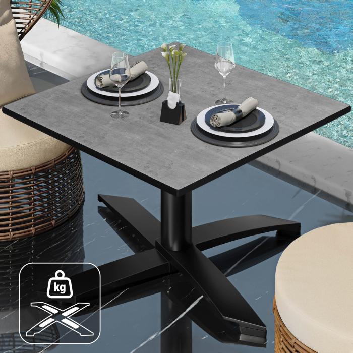 CPTG | Bistro lounge table | W:D:H 60 x 60 x 39 cm | concrete / aluminium black | additional weight CPTG | Bistro lounge table | W:D:H 60 x 60 x 39 cm | concrete / aluminium black | additional weight