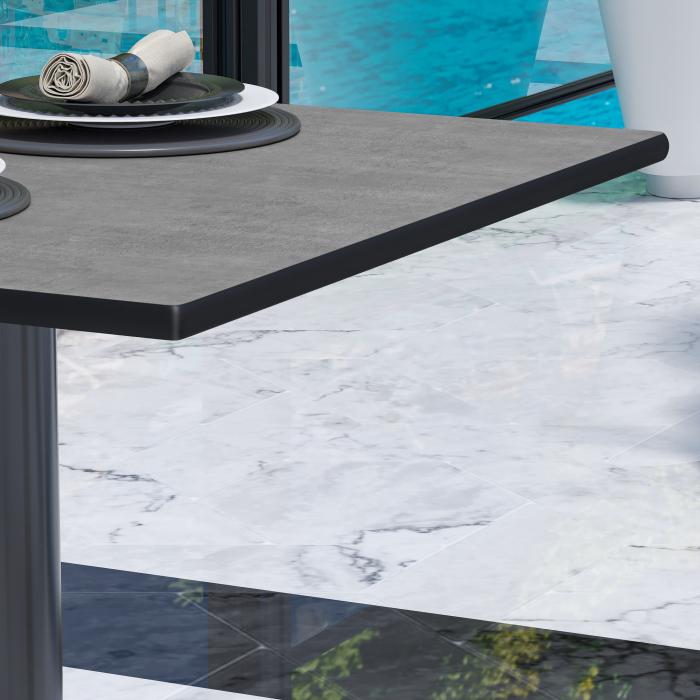 CPTG | Bistro lounge table | W:D:H 60 x 60 x 39 cm | concrete / aluminium black | additional weight CPTG | Bistro lounge table | W:D:H 60 x 60 x 39 cm | concrete / aluminium black | additional weight