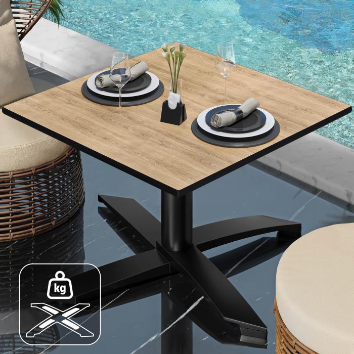 CPTG | Bistro-loungebord | B:D:H 60 x 60 x 39 cm | eg / aluminium sort | ekstra vægt CPTG | Bistro-loungebord | B:D:H 60 x 60 x 39 cm | eg / aluminium sort | ekstra vægt